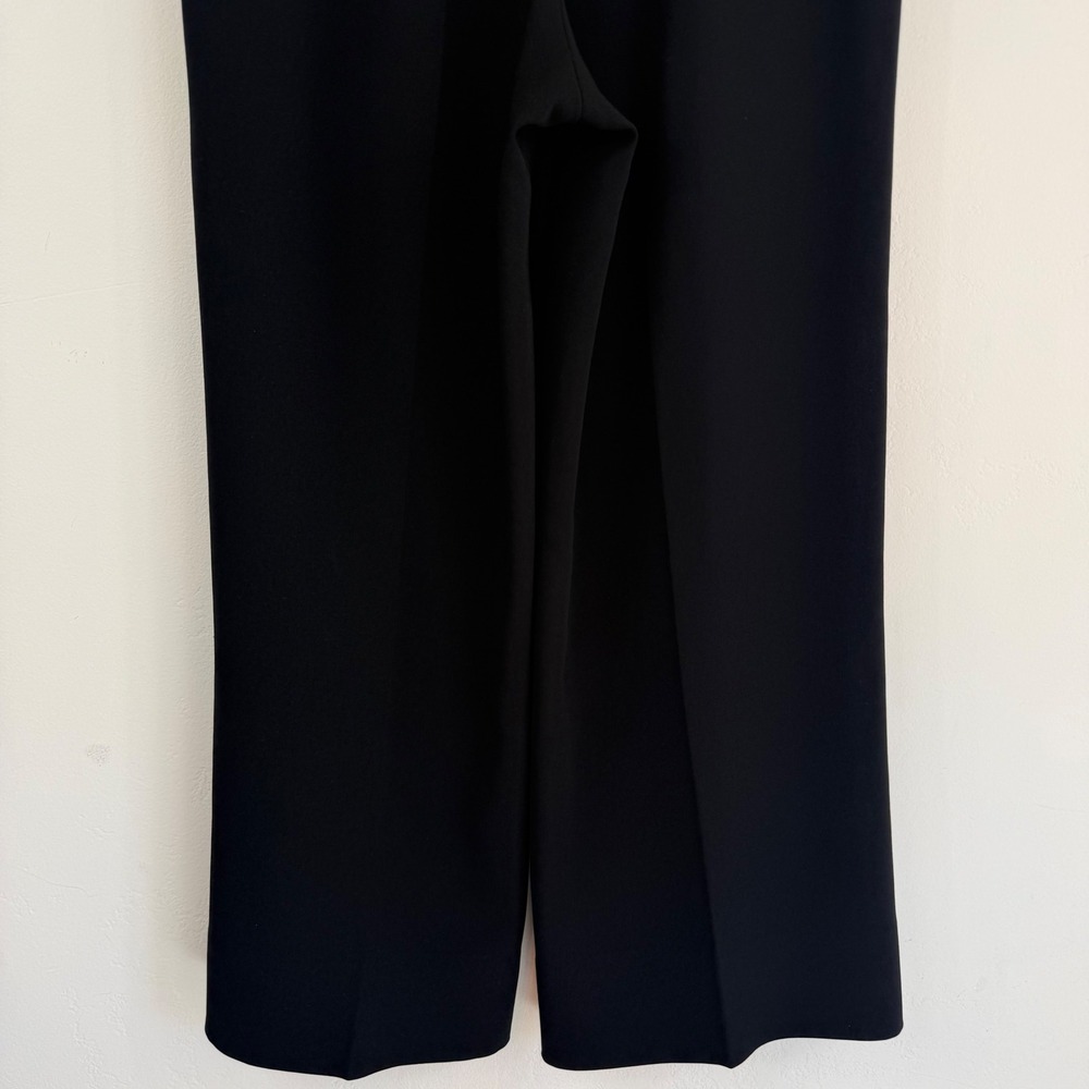 Babaton Aritzia Black Pleated Wide Leg Trousers Pants Sz 0  High Rise Minimalist - Picture 9 of 15
